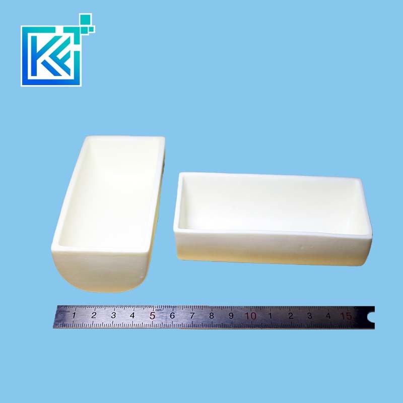 Manufacturer Customerization Wear-Resistant Anti-Corrosion Heat-Treatment Sintering Magnesium Refractory Semicircular Magnesia Industrial Ceramic Crucibles