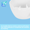 Manufacturer Precision Customerization Refractory Casserole Ceramic Evaporation Bowl Cup Pot with Handle for Melting Casting Refining Porcelain Crucible Dish