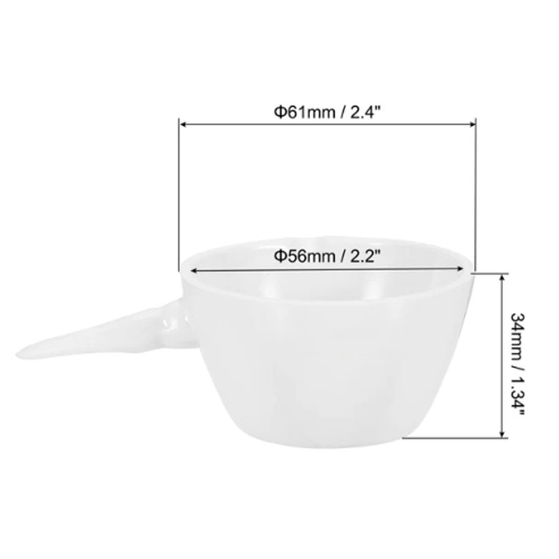 Manufacturer Precision Customerization Refractory Casserole Ceramic Evaporation Bowl Cup Pot with Handle for Melting Casting Refining Porcelain Crucible Dish