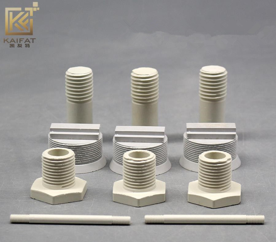 Manufacturer Customerization Wear-Resistant Anti-Corrosion High Temperature Insulation Hot-Treatment Zirconium Oxide Zirconia Ceramic Fasteners Screws