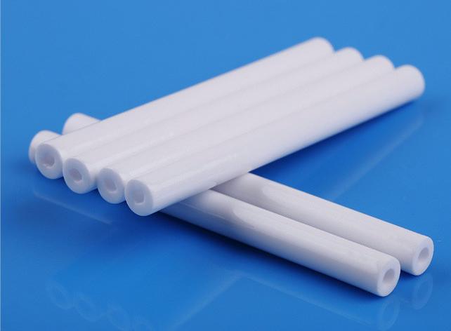 Manufacturer Customerization Wear-Resistant Anti-Corrosion High Temperature Heat-Treatment Magnesium Oxide Round Single-Bore Magnesia Ceramic Pumps Tubes Pipes