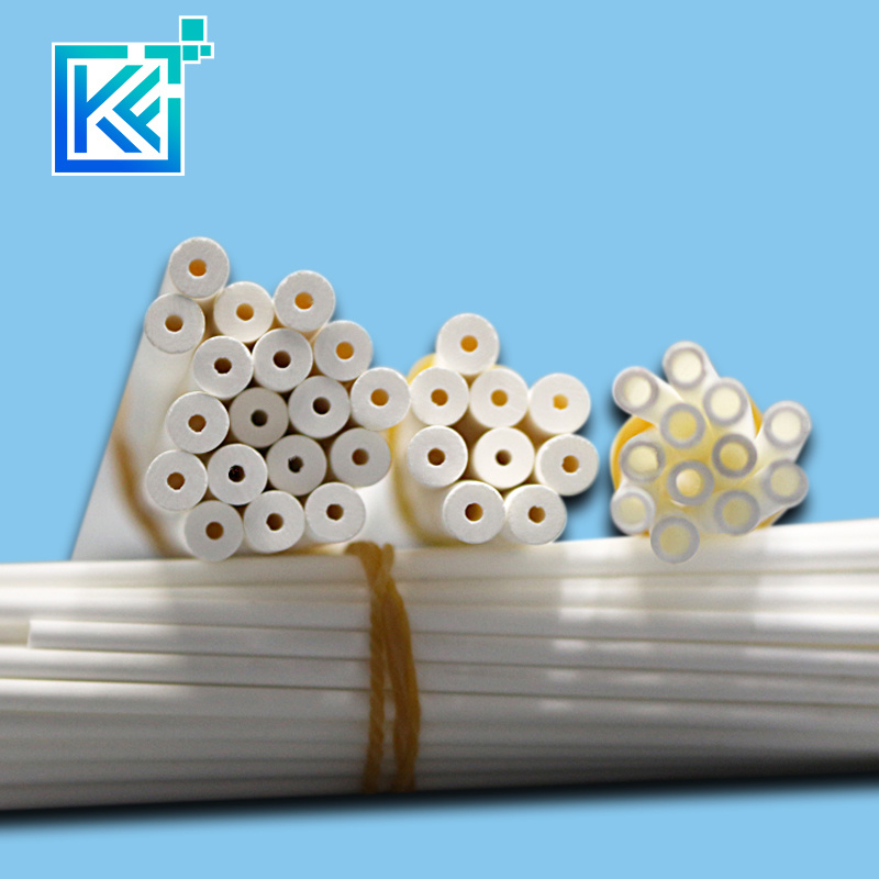 Manufacturer Customerization Wear-Resistant Anti-Corrosion High Temperature Heat-Treatment Magnesium Oxide Round Single-Bore Magnesia Ceramic Pumps Tubes Pipes