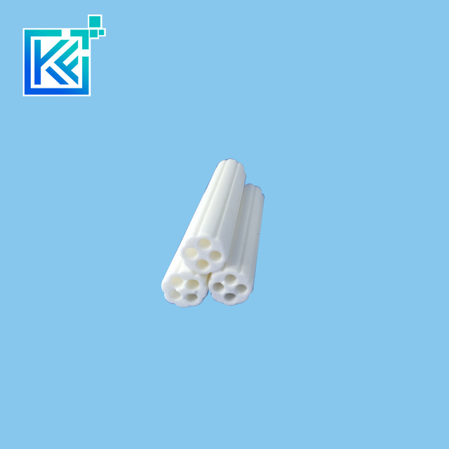 Manufacturer Customerization Wear-Resistant Anti-Corrosion Heat-Dissipation Insulator Four-Bore Alumina Industrial Ceramic Structure Pipes Tubes