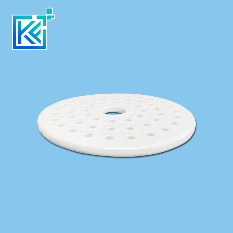 Manufacturer Precision Customerization High Temperature Resistance Thermal Shock Resistance Porcelain Desiccator Plate with Perforations and Center Hole