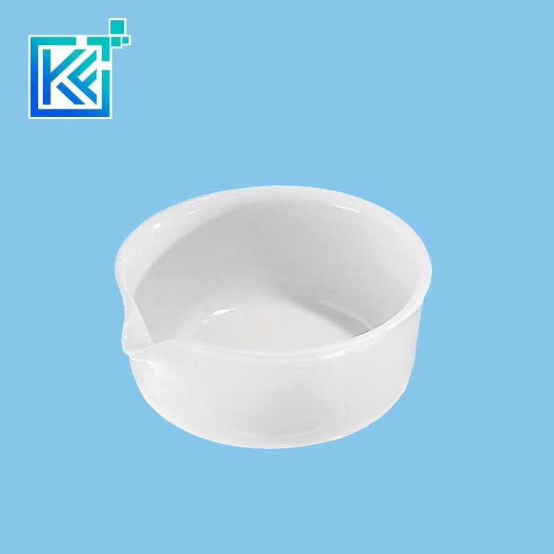 Manufacturer Precision Customerization Porcelain Ceramic Evaporating Dishes with Lip, Shallow Form, Rounded Bottom Edge, Vertical Sides