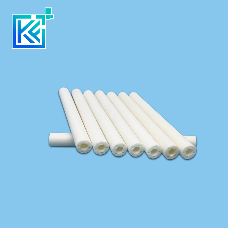 Manufacturer Customerization Wear-Resistant Anti-Corrosion High Temperature Hot-Treatment MGO Magnesium Oxide Five-Bore Round Magnesia Ceramic Tubes Pipes