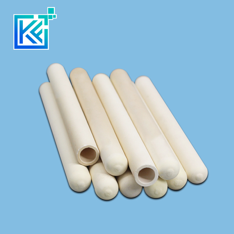 Manufacturer Wear-Resistant Anti-Corrosion High Temperature Hot-Treatment Y2o3 Yttrium Oxide Round Yttria Ceramic Tubes Pipes Pumps with One Head Sealed