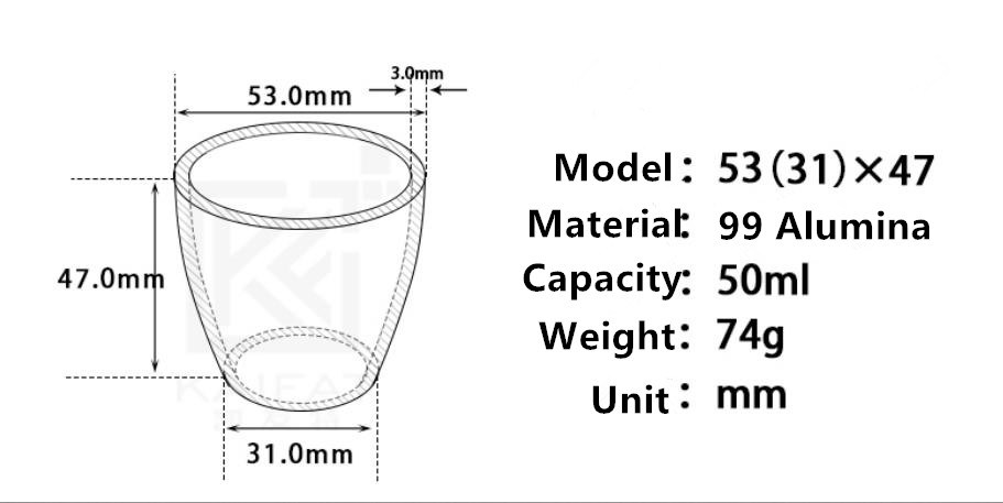 Manufacturer Customerization Wear-Resistant Anti-Corrosion High Temperature Refractory Insulation Evaporation Round Arc Cylindrical Alumina Ceramic Crucibles