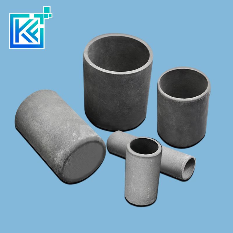 Manufacturer Customization Wear-Resistant High Temperature Anti-Corrosion Insulation Refractory Sintering Cylindrical Silicon Carbide Ceramic Crucibles