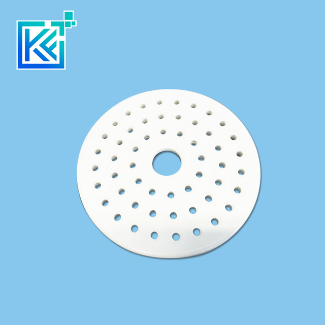 Manufacturer Precision Customerization High Temperature Resistance Thermal Shock Resistance Porcelain Desiccator Plate with Perforations and Center Hole