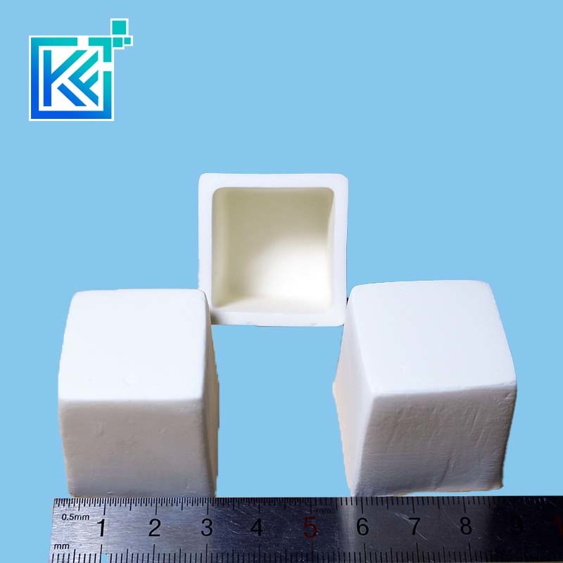 Manufacturer Customerization Wear-Resistant Anti-Corrosion Heat-Treatment Sintering Refractory Melting Square Magnesia Industrial Ceramic Crucibles