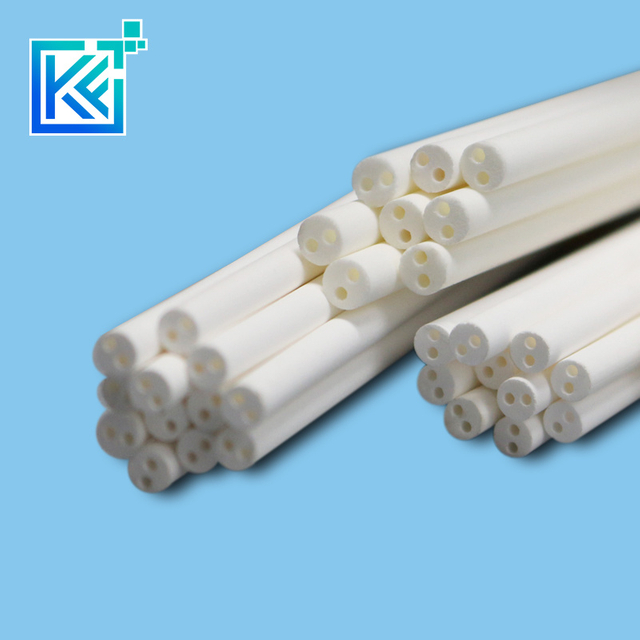 Manufacturer Customization Wear-Resistant High Temperature Anti-Corrosion Insulation Heat-Treatment Double-Bore Round Corundum Mullite Ceramic Pipe Tube