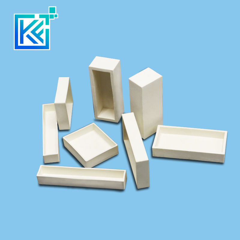 Manufacturer Customerization Wear-Resistant Anti-Corrosion High Temperature Hot-Treatment Yttrium Oxide Evaporation Square Rectangular Yttria Ceramic Crucibles