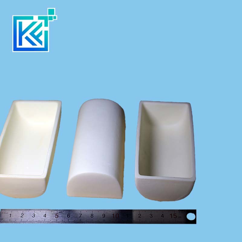 Manufacturer Customerization Wear-Resistant Anti-Corrosion High Temperature Heat-Treatment Insulation Sintering Half-Round Alumina Industrial Ceramic Crucibles