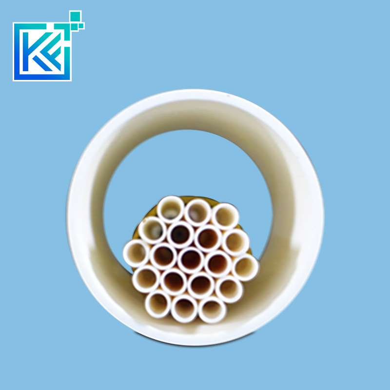 Manufacturer Customerization Wear-Resistant Anti-Corrosion High Temperature Heat-Treatment Aluminium Oxide Single-Bore Round Alumina Ceramic Valve Pipes Tubes