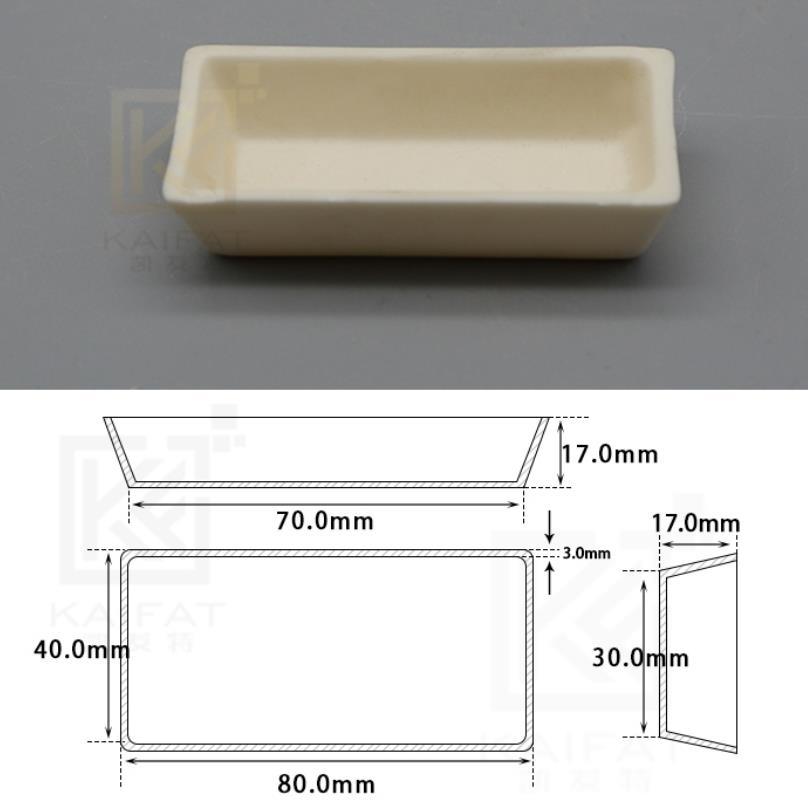 Manufacturer Customerization Wear-Resistant Anti-Corrosion Heat-Treatment Sintering Magnesium Refractory Rectangular Magnesia Ceramic Crucibles