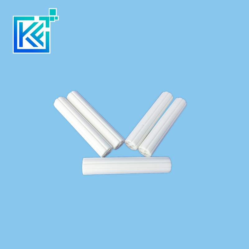 Manufacturer Customerization Wear-Resistant Anti-Corrosion Heat-Dissipation Insulator Four-Bore Alumina Industrial Ceramic Structure Pipes Tubes