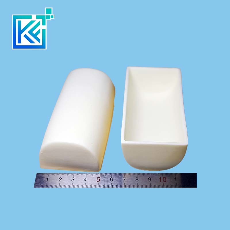 Manufacturer Customerization Wear-Resistant Anti-Corrosion High Temperature Heat-Treatment Insulation Sintering Half-Round Alumina Industrial Ceramic Crucibles