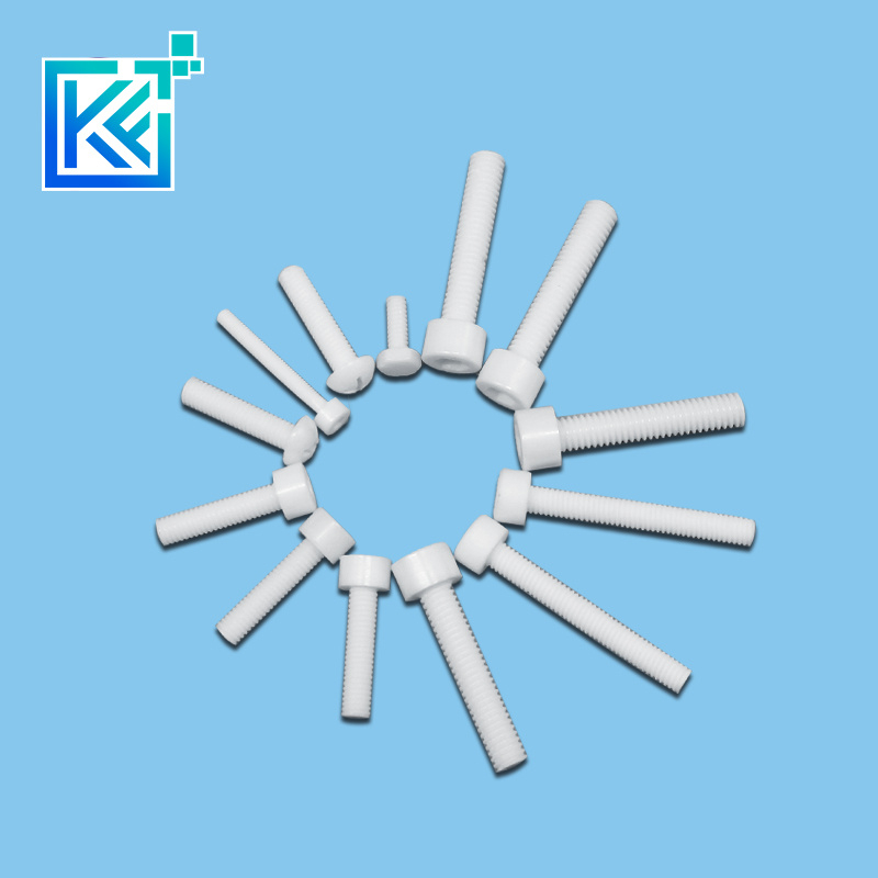 Manufacturer Customerization Wear-Resistant Anti-Corrosion High Temperature Insulation Hot-Treatment Zirconium Oxide Zirconia Ceramic Fasteners Screws