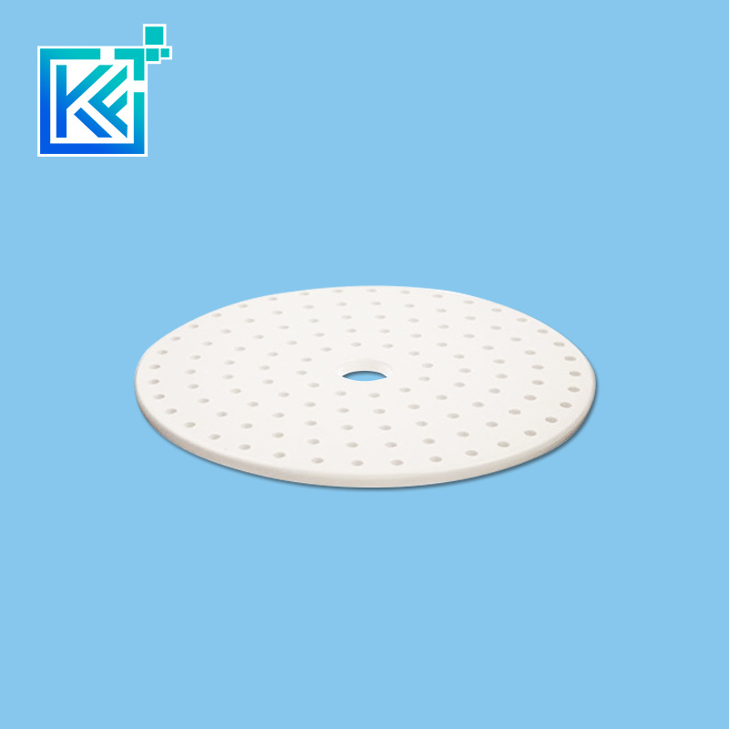 Manufacturer Precision Customerization High Temperature Resistance Thermal Shock Resistance Porcelain Desiccator Plate with Perforations and Center Hole