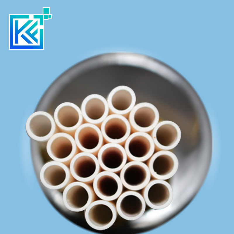 Manufacturer Customerization Wear-Resistant Anti-Corrosion High Temperature Heat-Treatment Aluminium Oxide Single-Bore Round Alumina Ceramic Valve Pipes Tubes