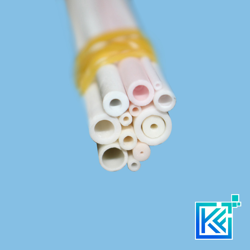 Manufacturer Customerization Wear-Resistant Anti-Corrosion High Temperature Heat-Treatment Aluminium Oxide Single-Bore Round Alumina Ceramic Valve Pipes Tubes