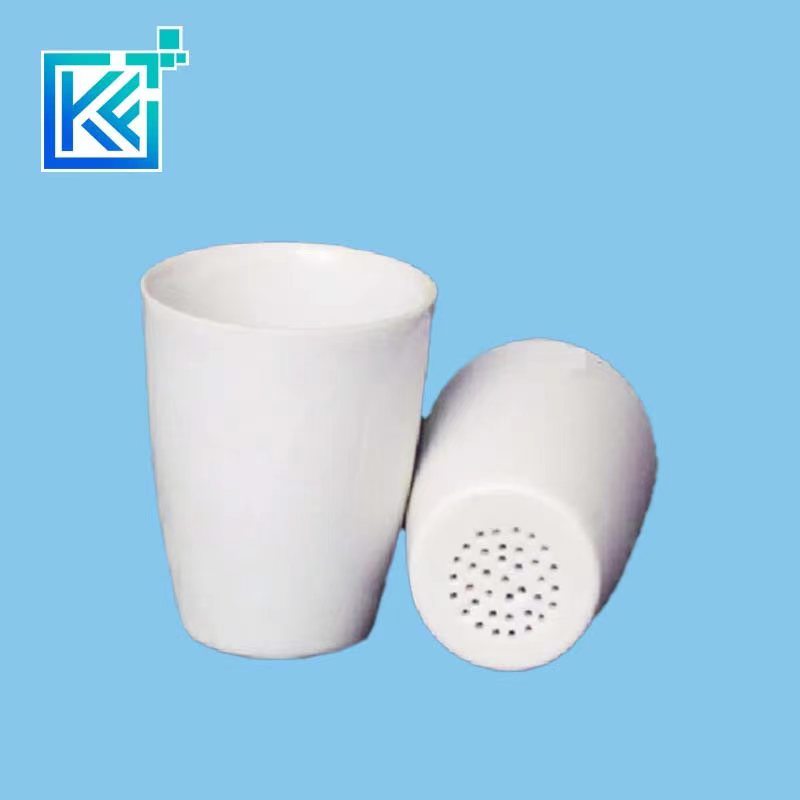 Manufacturer Precision Customerization Chemical-Resistant Crucible Bitumen Perforated Bottom Porcelain Fine Mesh Filter Asphalt Solubility Crucible