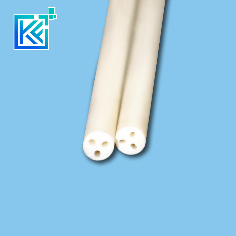 Manufacturer Customerization Round Three-Bore 99% Wear-Resistant Anti-Corrosion High Temperature Insulation Hot-Treatment Sintering Alumina Ceramic Pipse Tubes