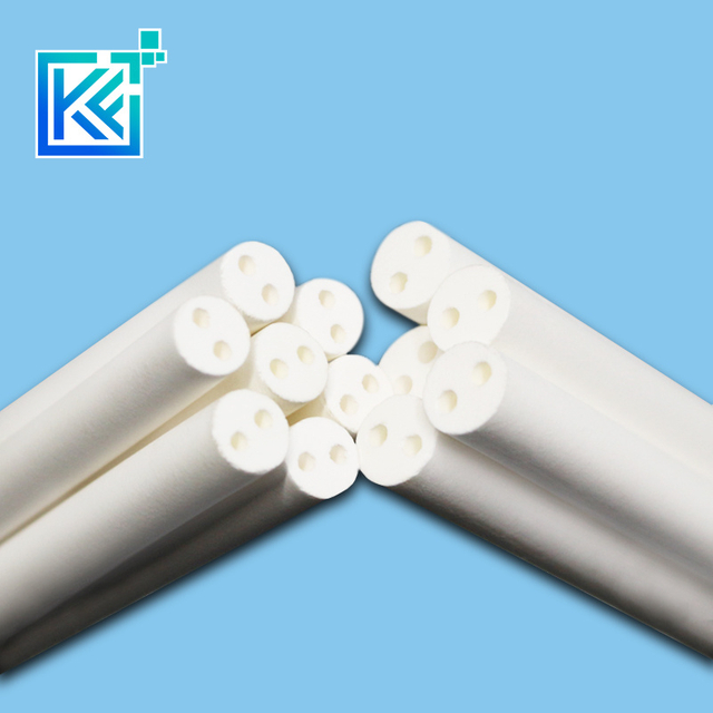 Manufacturer Customization Wear-Resistant High Temperature Anti-Corrosion Insulation Heat-Treatment Double-Bore Round Corundum Mullite Ceramic Pipe Tube