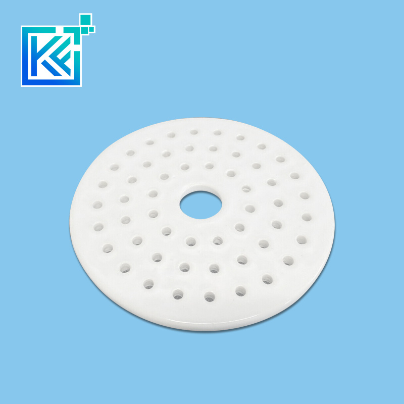 Manufacturer Precision Customerization High Temperature Resistance Thermal Shock Resistance Porcelain Desiccator Plate with Perforations and Center Hole