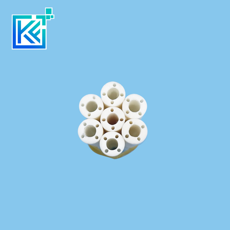 Manufacturer Customerization High Temperature Resistance Wear-Resistant Corrision-Resistance Alumina Ceramic Single Hole Tube with Four Small Pore