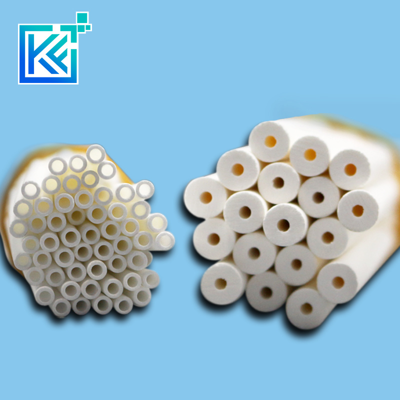 Manufacturer Customerization Wear-Resistant Anti-Corrosion High Temperature Heat-Treatment Magnesium Oxide Round Single-Bore Magnesia Ceramic Pumps Tubes Pipes