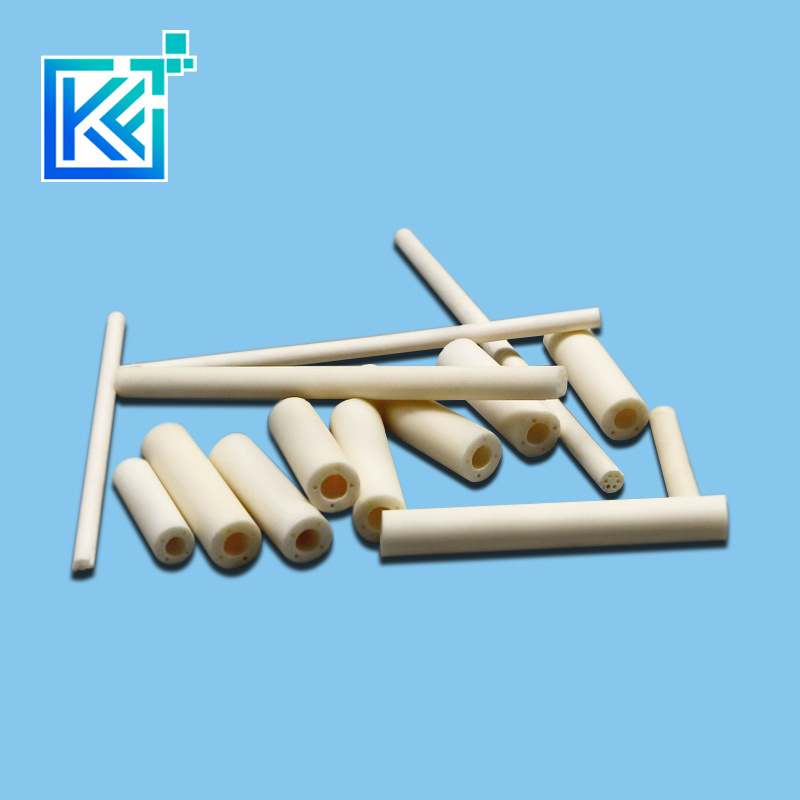 Manufacturer Customerization Round Single-Bore Wear-Resistant Anti-Corrosion High Temperature Heat-Treatment Insulation Alumina Ceramic Tubes Pipes