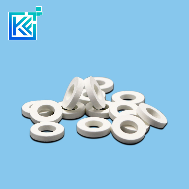 Manufacturer Customerization Wear-Resistant Anti-Corrosion High Temperature Hot-Treatment MGO Magnesium Oxide Round Single-Bore Magnesia Ceramic Rings Washers