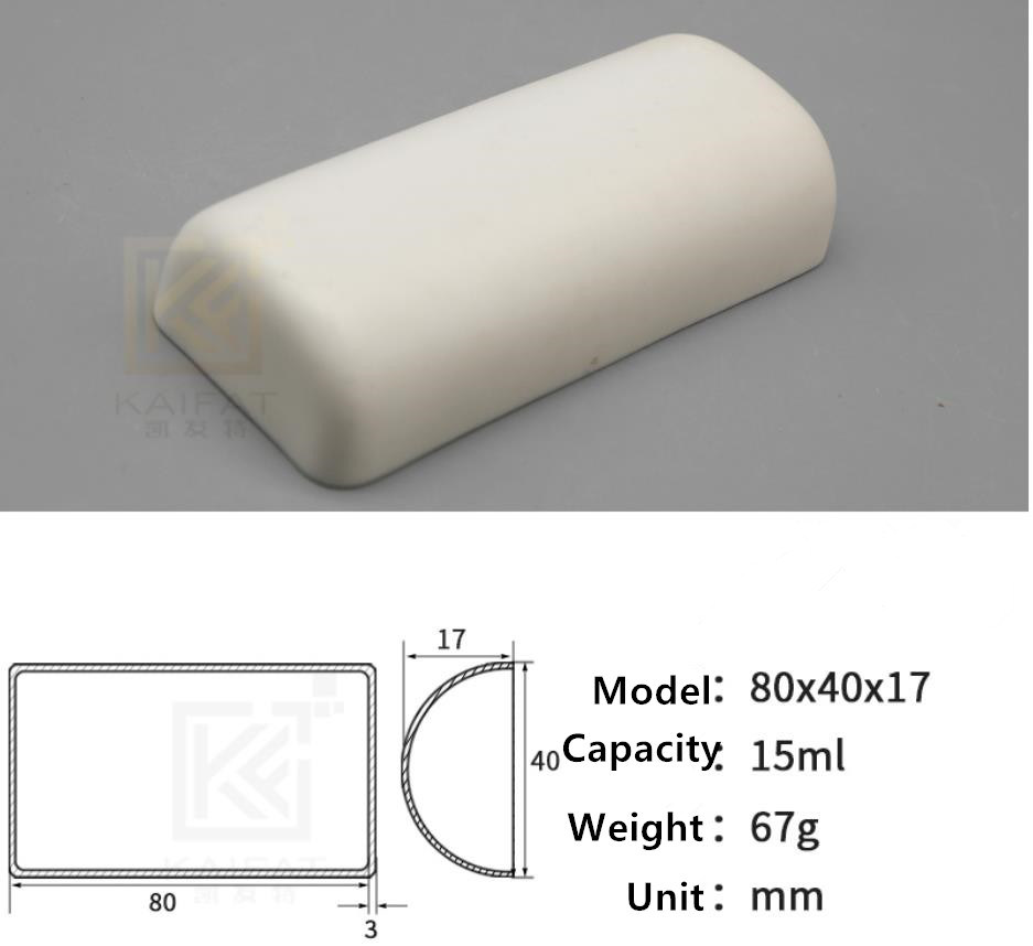 Manufacturer Customerization Wear-Resistant Anti-Corrosion High Temperature Heat-Treatment Insulation Sintering Half-Round Alumina Industrial Ceramic Crucibles