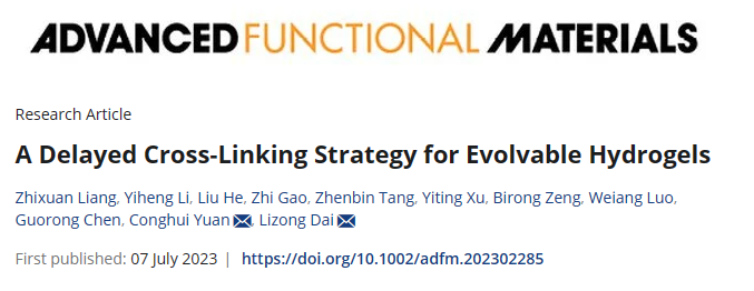 Delayed crosslinking strategy of evolvable hydrogels