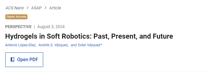 Today's medical and industrial cross topic design: Hydrogels in soft robots: Past, present and future